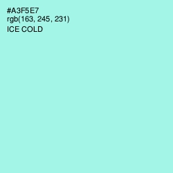#A3F5E7 - Ice Cold Color Image